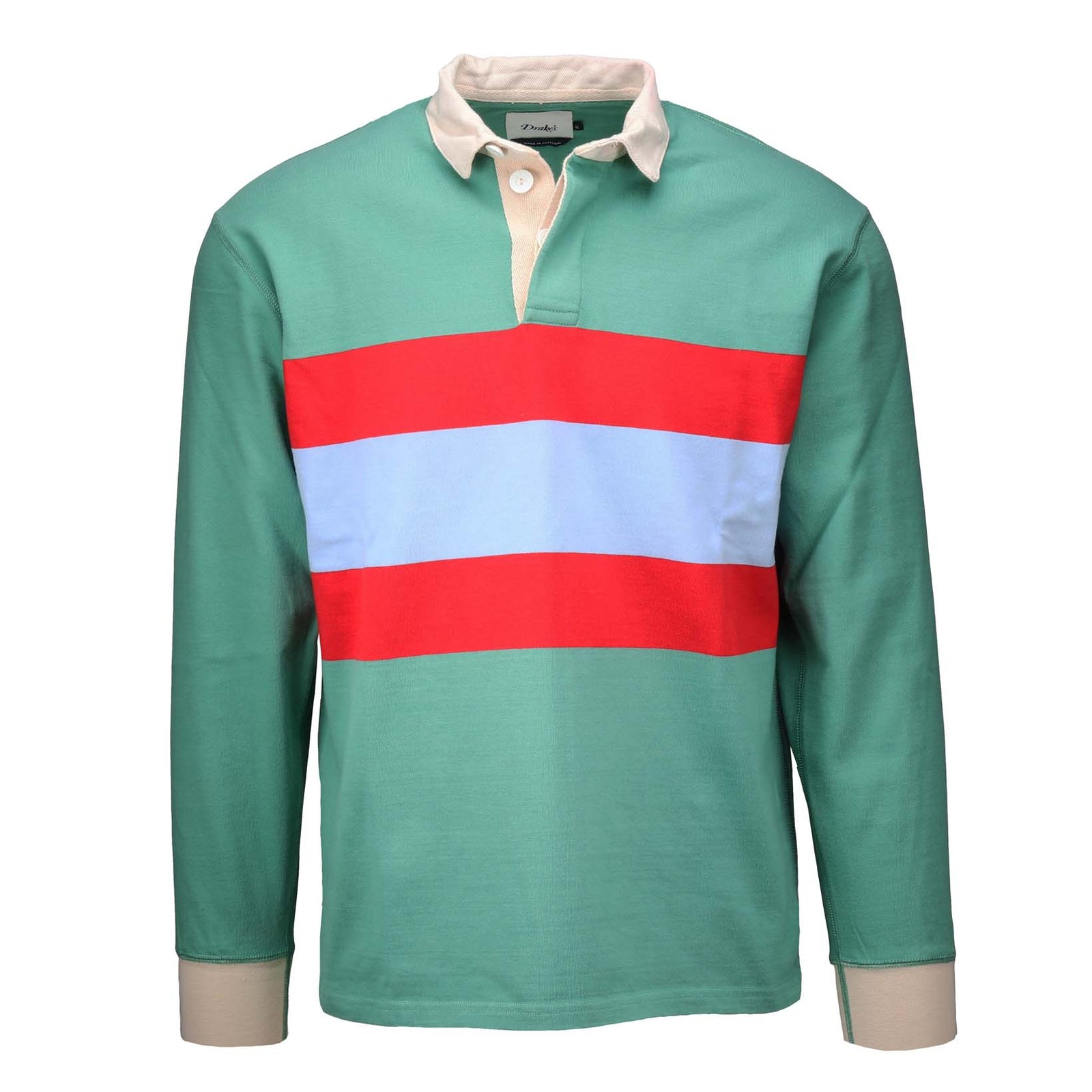 Middle Stripe Rugby Shirt-Drake's-Conrad Hasselbach Shoes & Garment