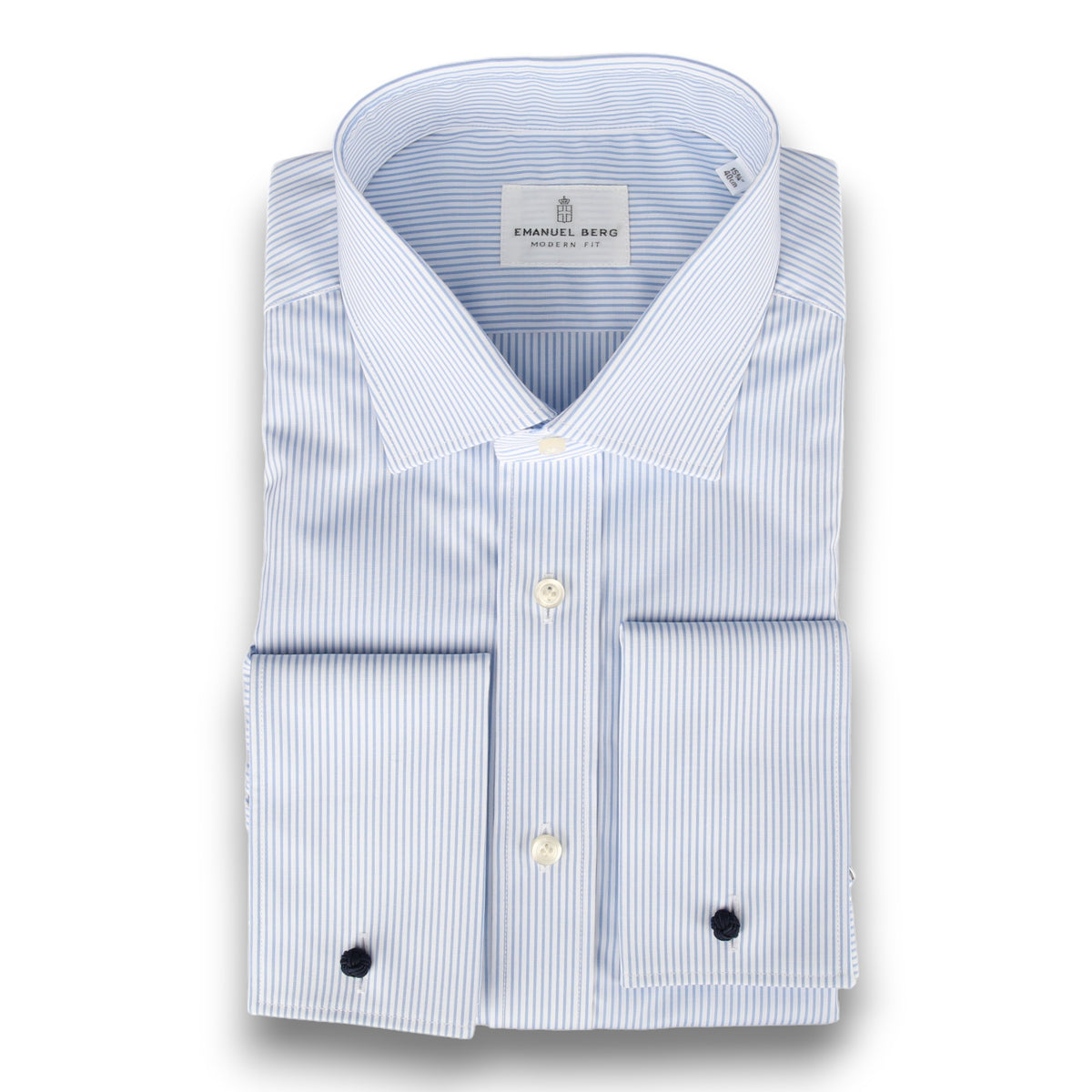 Pencil-Striped Hemd mit Doppelmanschette-Emanuel Berg-Conrad Hasselbach Shoes &amp; Garment
