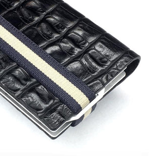Q7 Wallet Croco Black-Q7 Wallet-Conrad Hasselbach Shoes & Garment