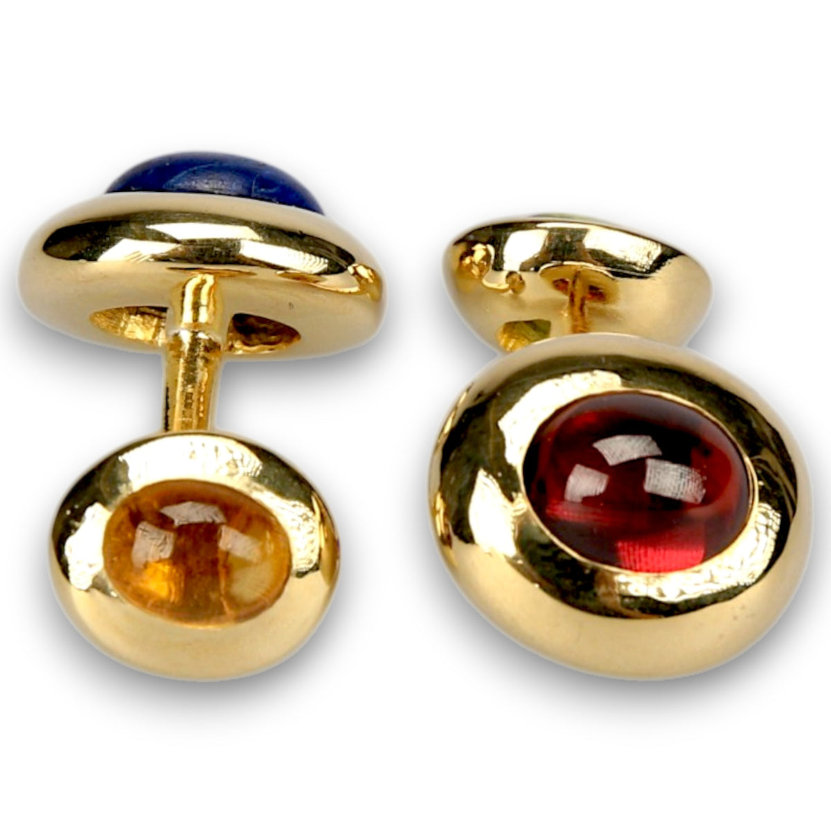 Cufflinks Cabochon Gold Plated Multicolor