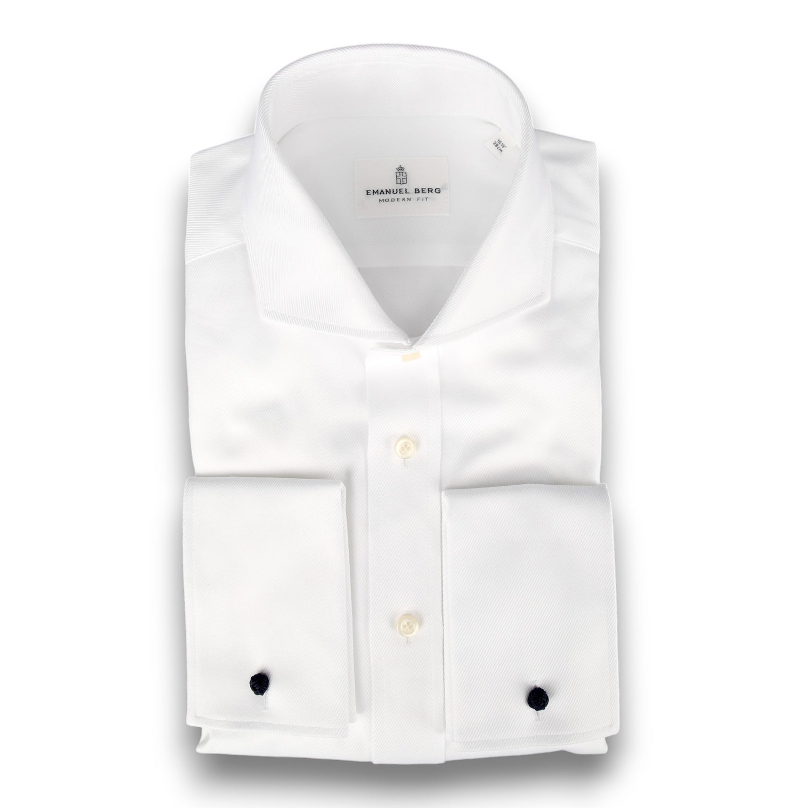 Strukturiertes Twillhemd mit Haifischkragen-Emanuel Berg-Conrad Hasselbach Shoes & Garment