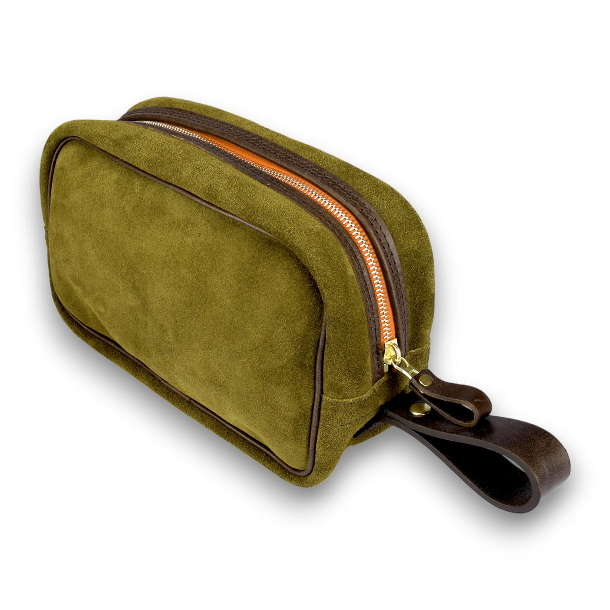 Suede Wash Bag-Croots-Conrad Hasselbach Shoes & Garment