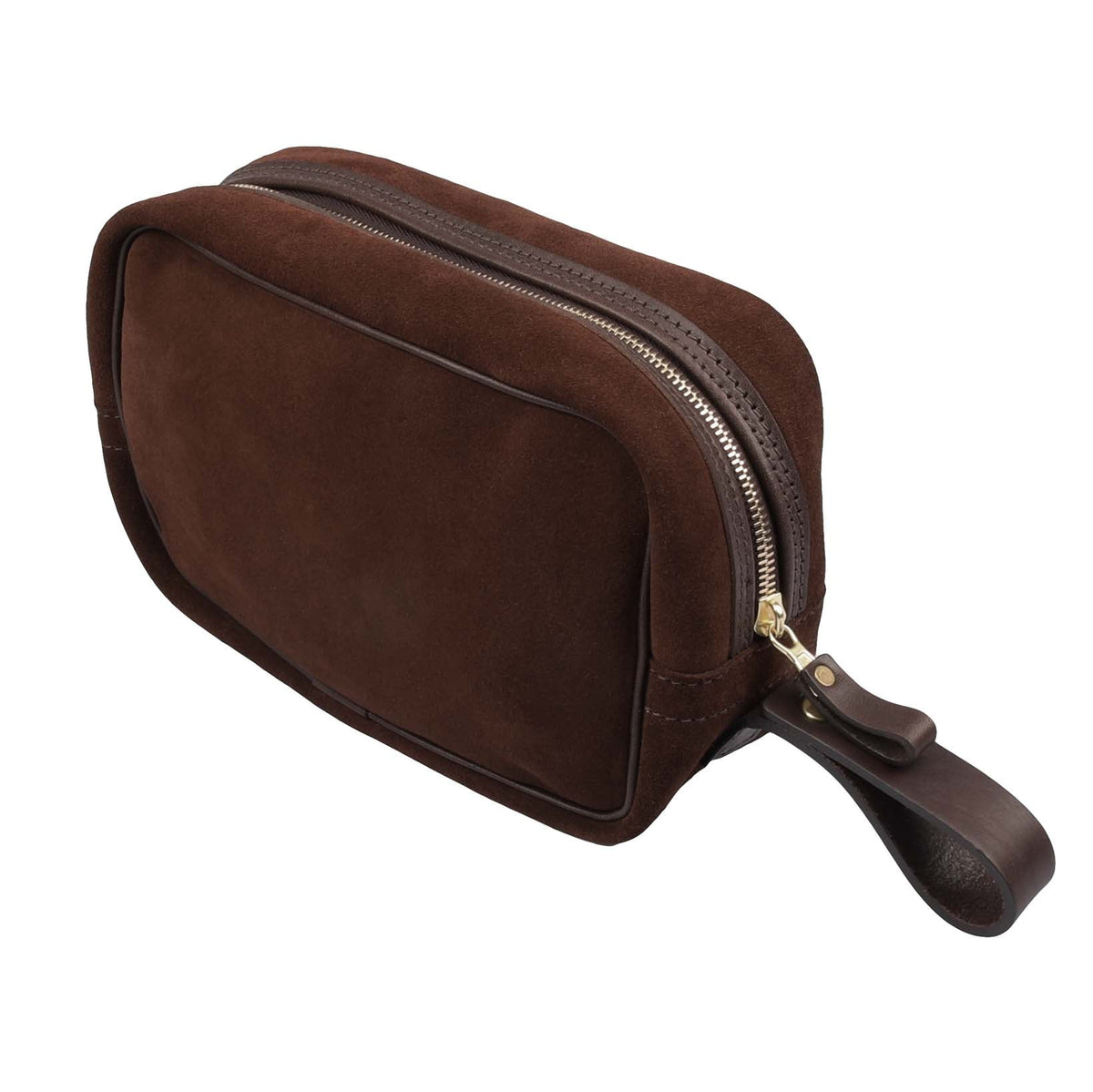 Suede Wash Bag-Croots-Conrad Hasselbach Shoes & Garment