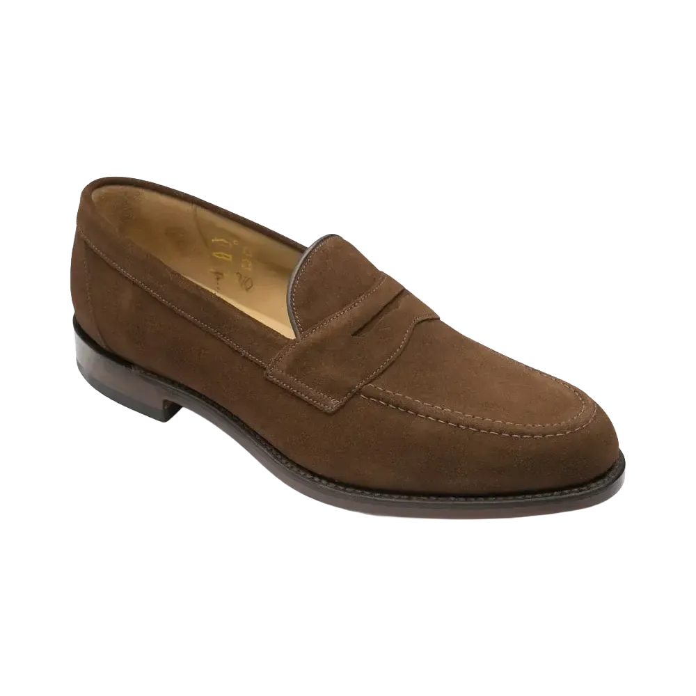 TEST - Imperial Penny Loafer - Brown Suede-Loake-Conrad Hasselbach Shoes & Garment