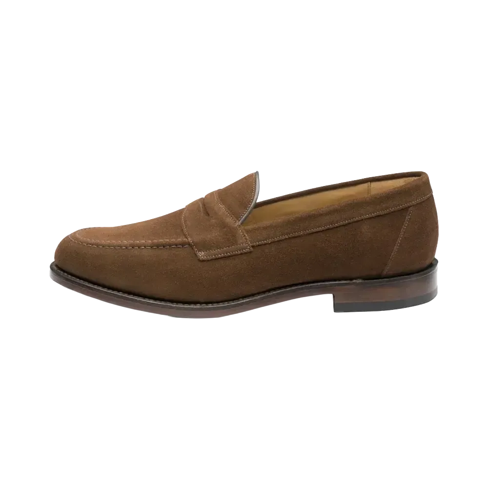 TEST - Imperial Penny Loafer - Brown Suede-Loake-Conrad Hasselbach Shoes & Garment