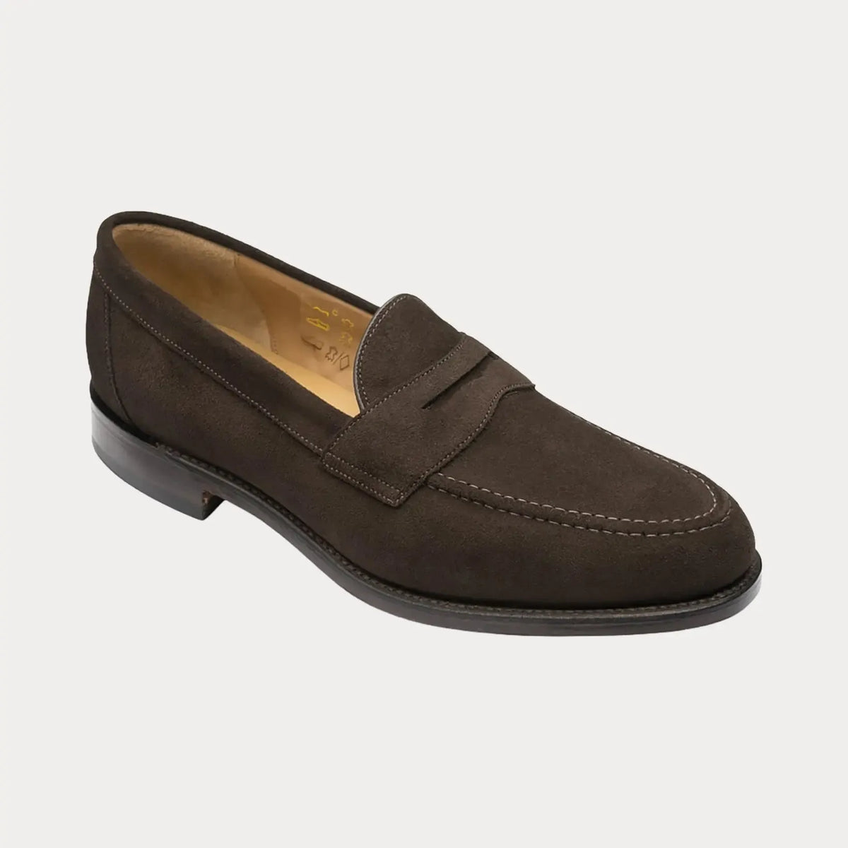TEST - Imperial Penny Loafer - Dark Brown Suede-Loake-Conrad Hasselbach Shoes & Garment