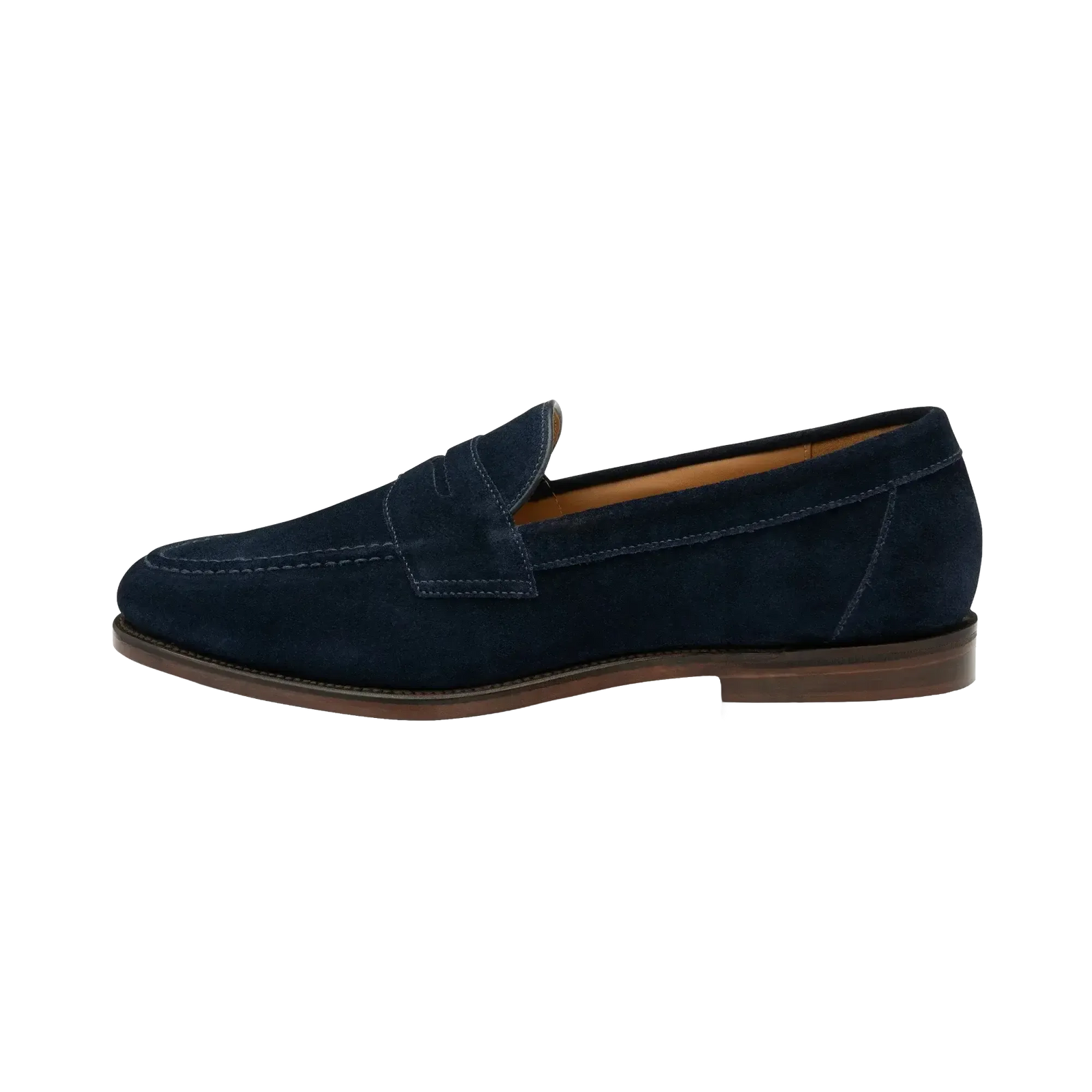 TEST - Imperial Penny Loafer - Navy Suede-Loake-Conrad Hasselbach Shoes & Garment