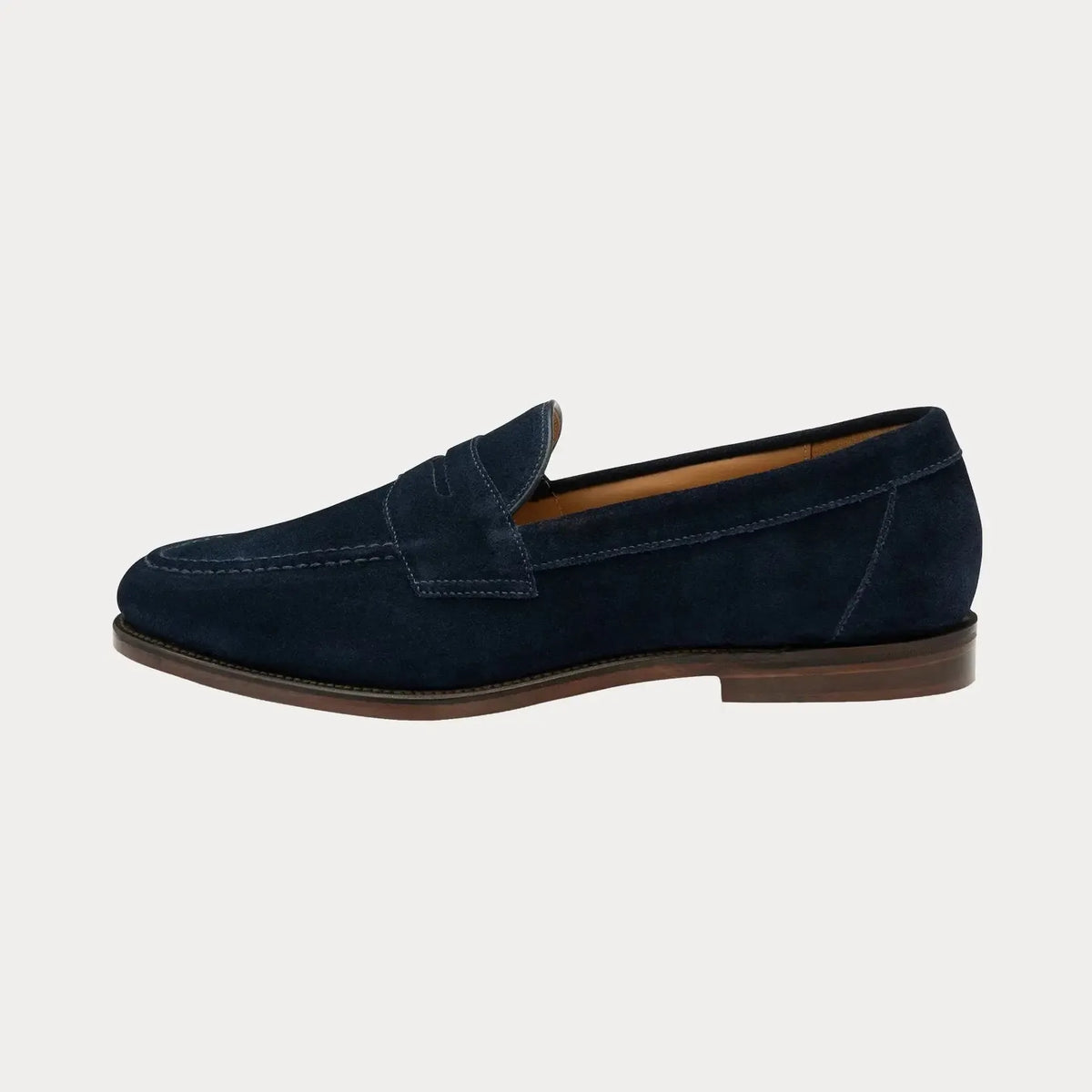 TEST - Imperial Penny Loafer - Navy Suede-Loake-Conrad Hasselbach Shoes &amp; Garment
