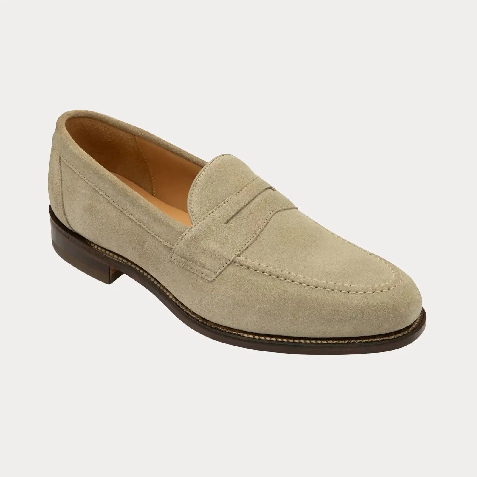 TEST - Imperial Penny Loafer - Sand Suede-Loake-Conrad Hasselbach Shoes & Garment