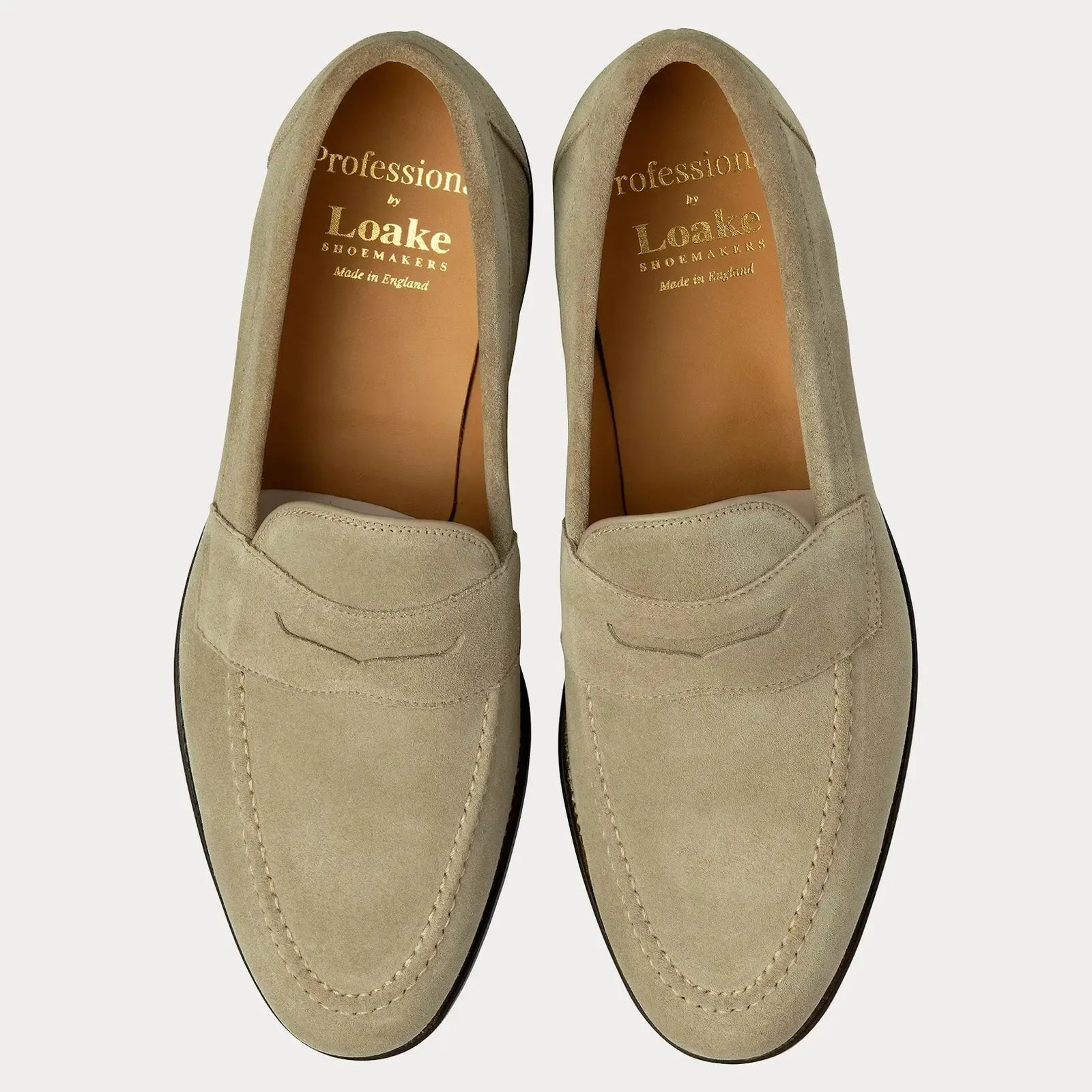 TEST - Imperial Penny Loafer - Sand Suede-Loake-Conrad Hasselbach Shoes & Garment
