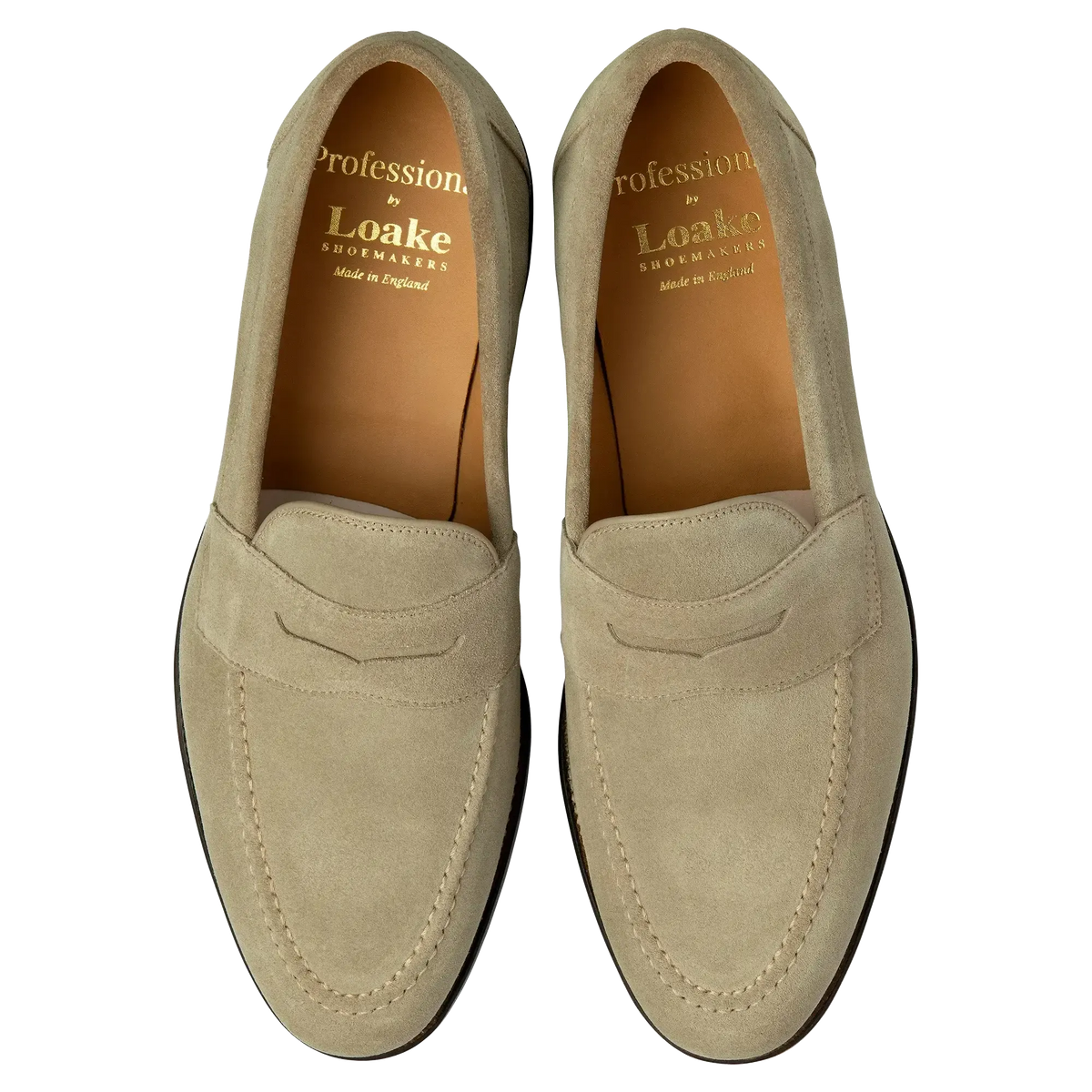 TEST - Imperial Penny Loafer - Sand Suede-Loake-Conrad Hasselbach Shoes & Garment