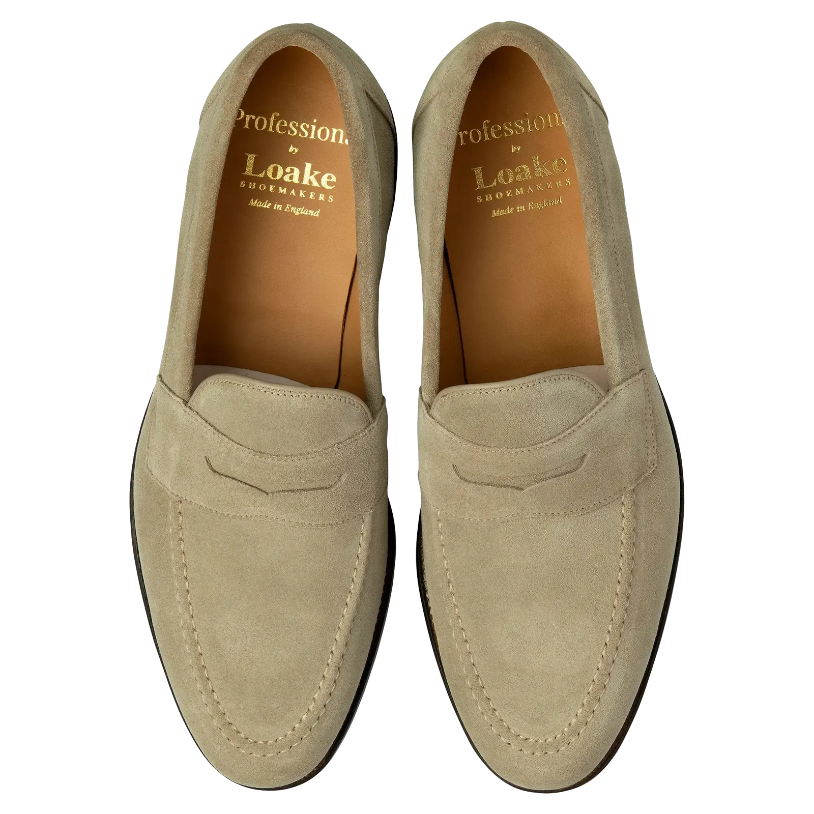 TEST - Imperial Penny Loafer - Sand Suede-Loake-Conrad Hasselbach Shoes & Garment