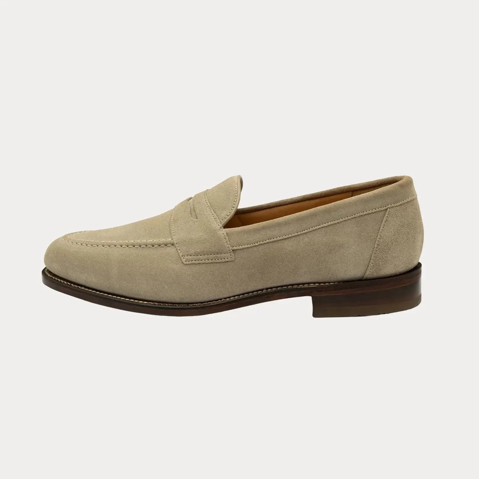 TEST - Imperial Penny Loafer - Sand Suede-Loake-Conrad Hasselbach Shoes & Garment