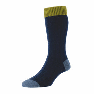 Thornham - 6x2 Rippen mit Kontrast Wolle Socke für Herren-Scott Nichol-Conrad Hasselbach Shoes & Garment