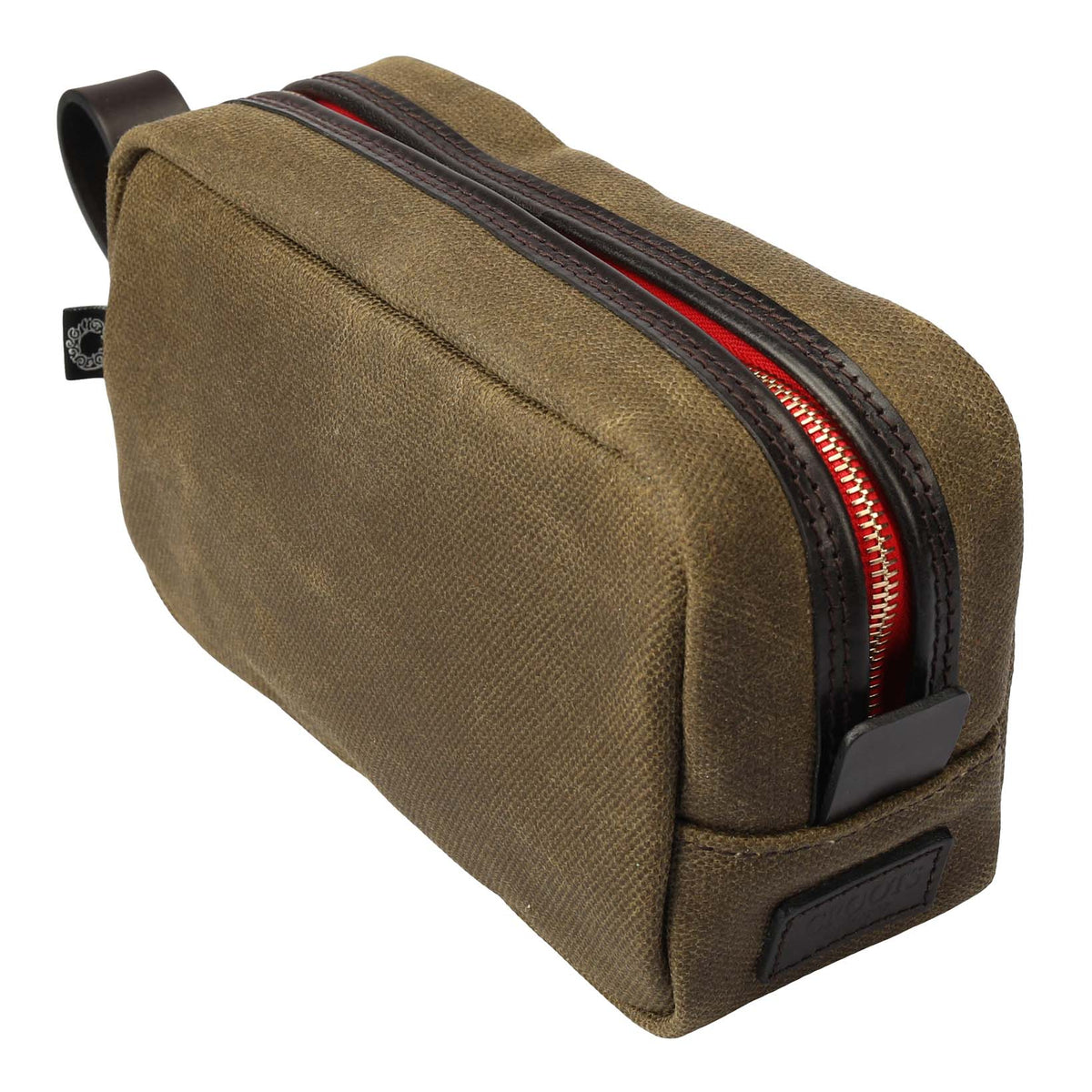 Vintage Waxed Canvas Wash Bag-Croots-Conrad Hasselbach Shoes & Garment
