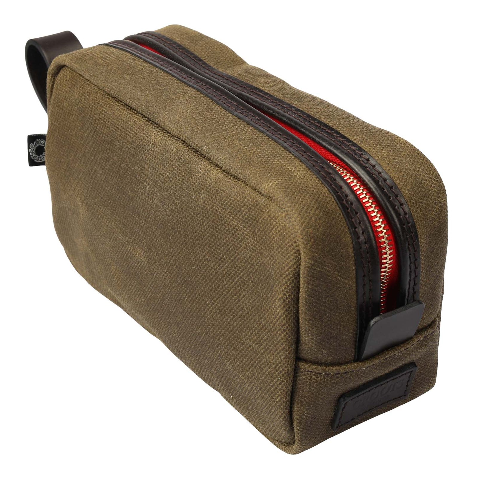 Vintage Waxed Canvas Wash Bag-Croots-Conrad Hasselbach Shoes & Garment