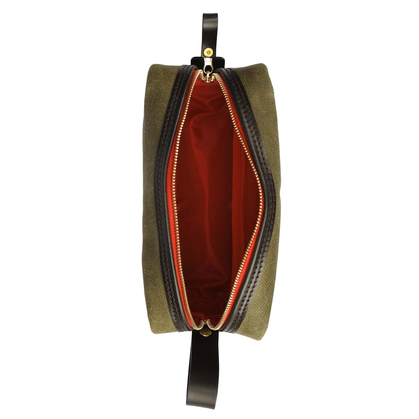 Vintage Waxed Canvas Wash Bag-Croots-Conrad Hasselbach Shoes & Garment