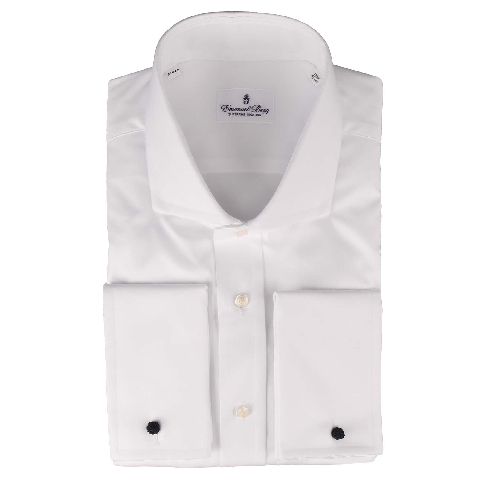 Weißes Baumwollhemd mit HK und DM-Emanuel Berg-Conrad Hasselbach Shoes & Garment