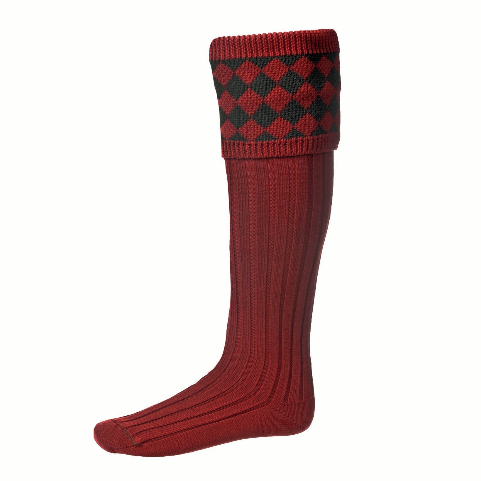 Chessboard Sock-House of Cheviot-Conrad Hasselbach Shoes & Garment