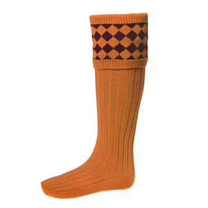 Chessboard Sock-House of Cheviot-Conrad Hasselbach Shoes & Garment