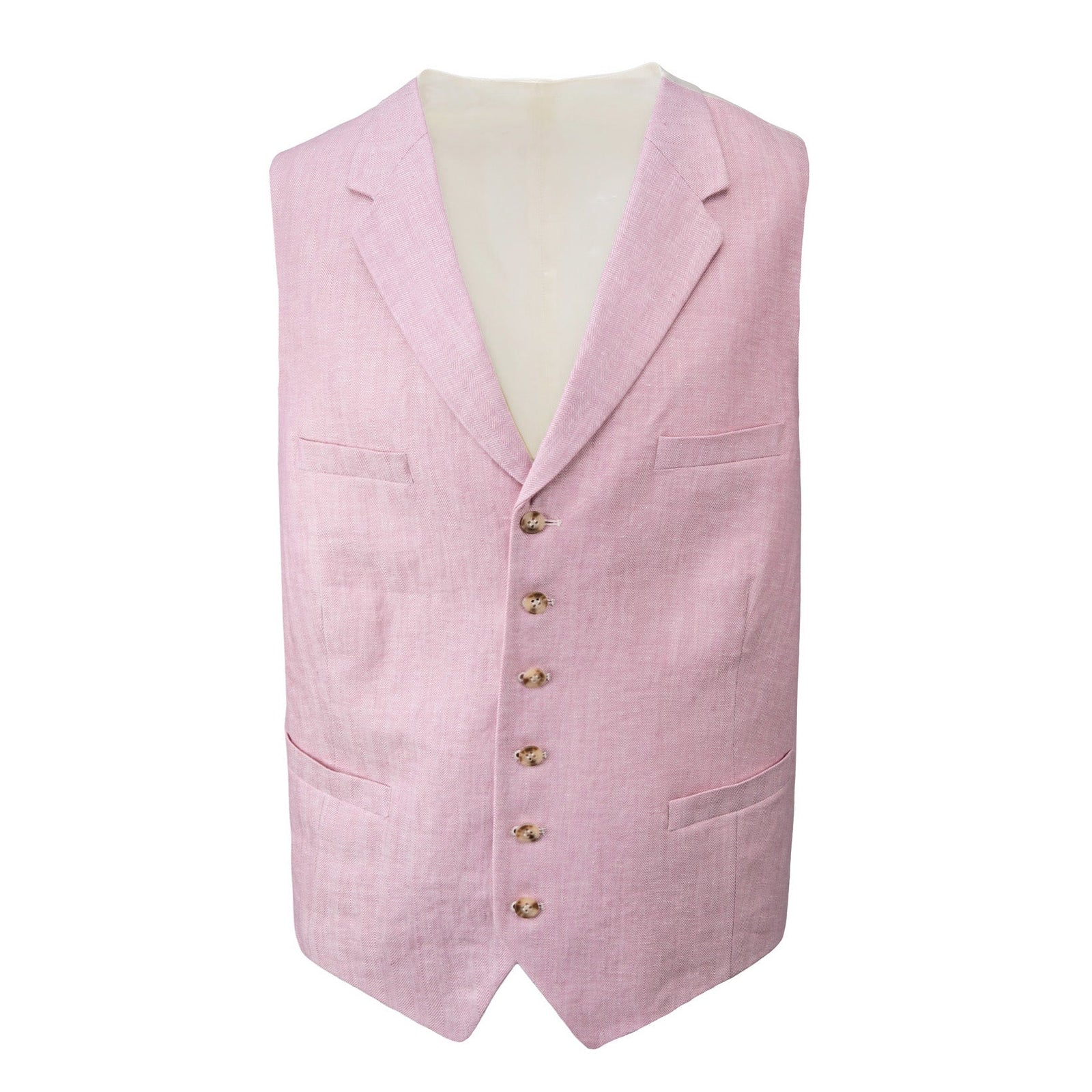 Cutaway-Weste (Einreiher) aus Leinen-Sheppard & Jones-Conrad Hasselbach Shoes & Garment