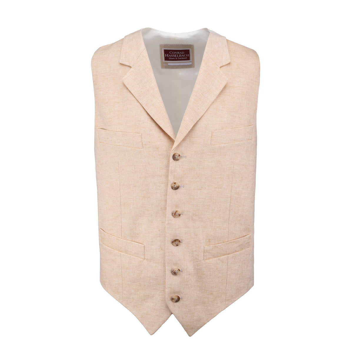 Cutaway-Weste (Einreiher) aus Leinen-Sheppard & Jones-Conrad Hasselbach Shoes & Garment