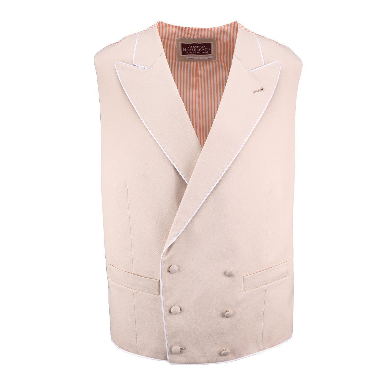 Cutaway-Weste (Zweireiher) aus Baumwolle-Sheppard & Jones-Conrad Hasselbach Shoes & Garment