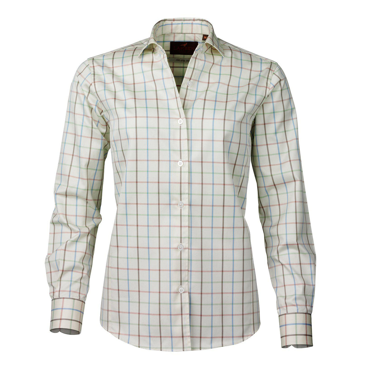 Jennifer Window Check 2 ply Blouse-Laksen-Conrad Hasselbach Shoes & Garment