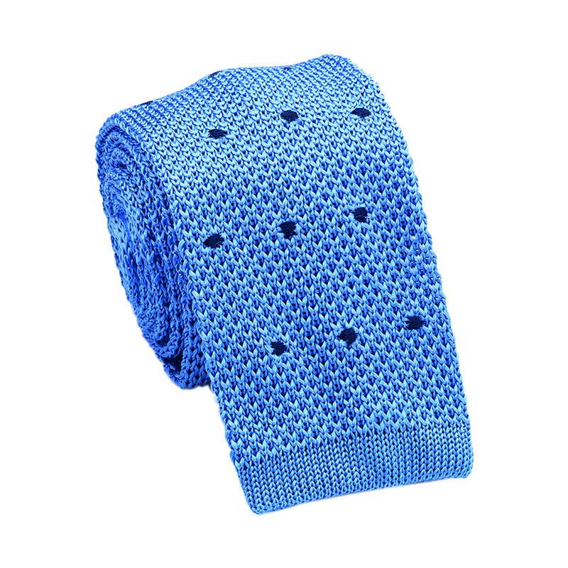 Polka Dot Silk Knitted Tie-C.H.-Conrad Hasselbach Shoes & Garment