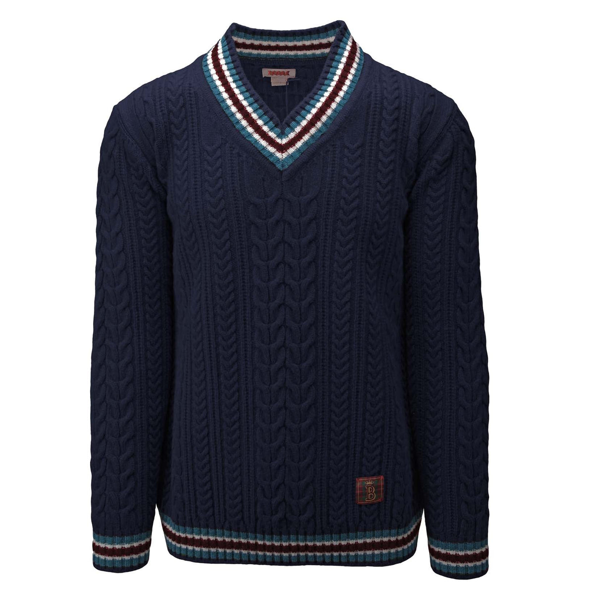 Premium Cable V Neck-Baracuta-Conrad Hasselbach Shoes & Garment