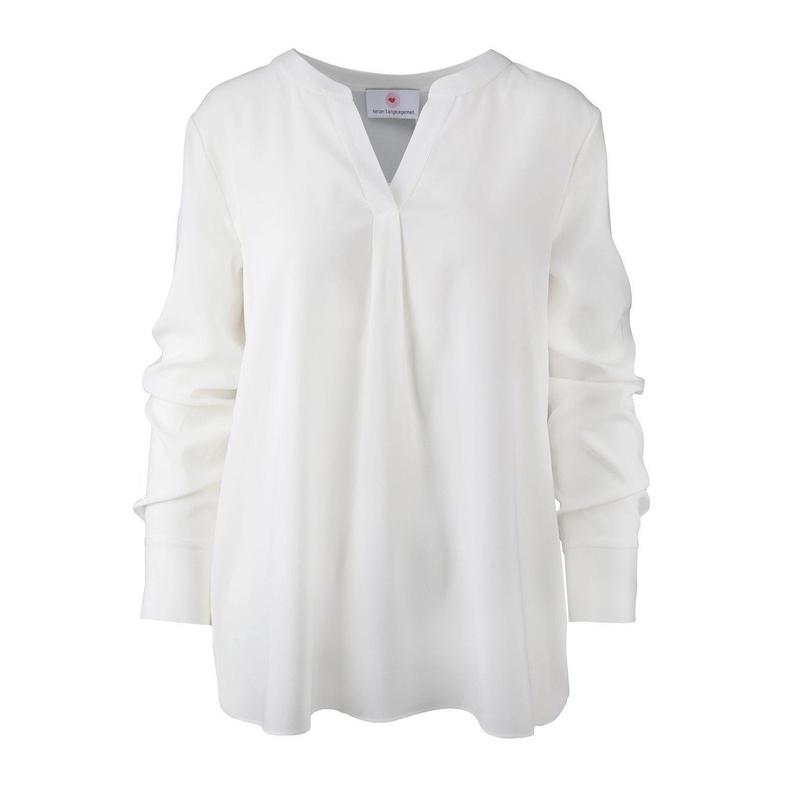 Seidenbluse mit V-Ausschnitt-herzensangelegenheit-Conrad Hasselbach Shoes & Garment