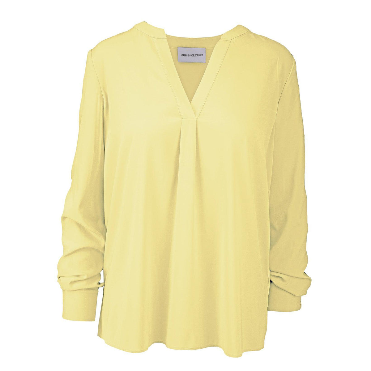 Seidenbluse mit V-Ausschnitt-herzensangelegenheit-Conrad Hasselbach Shoes & Garment