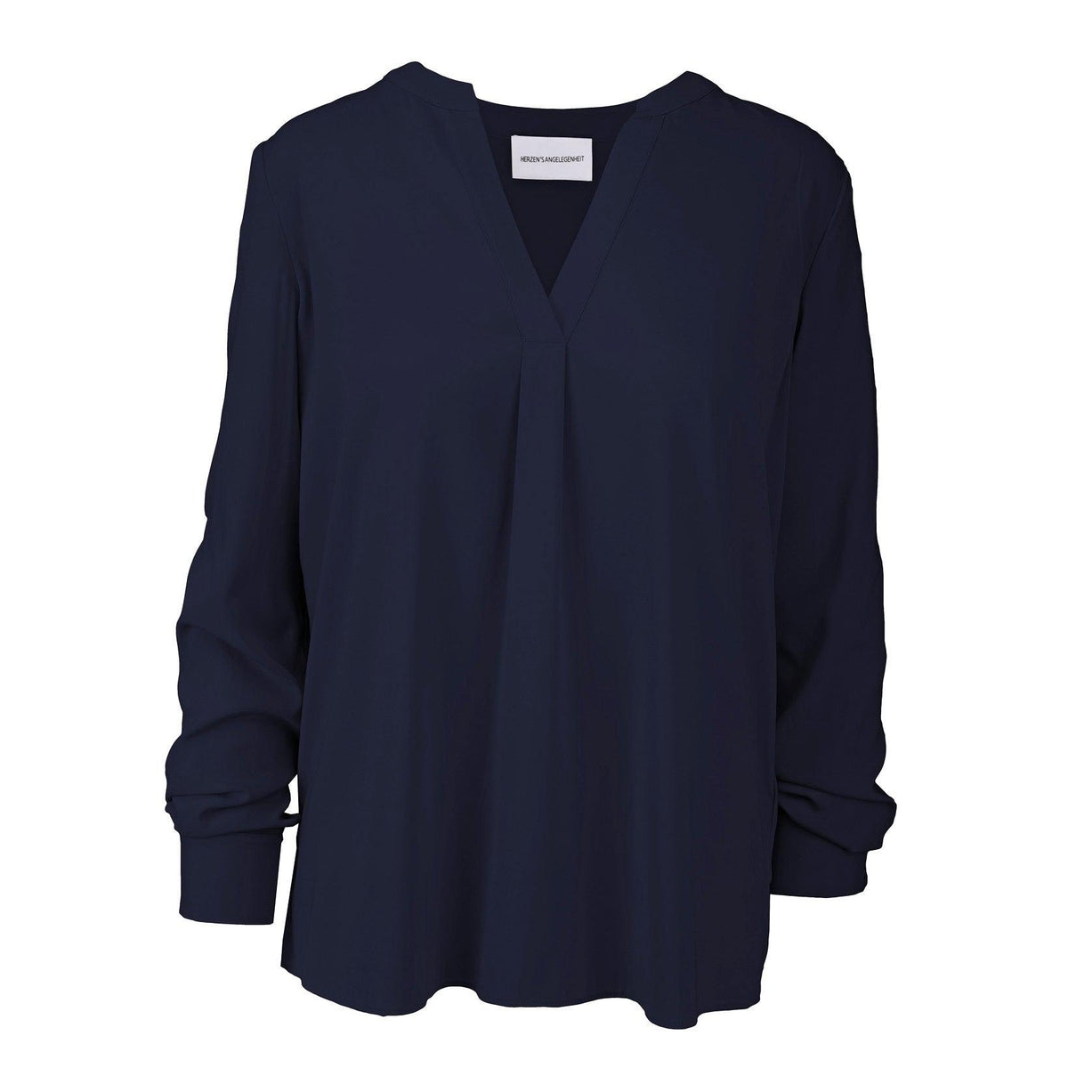 Seidenbluse mit V-Ausschnitt-herzensangelegenheit-Conrad Hasselbach Shoes & Garment