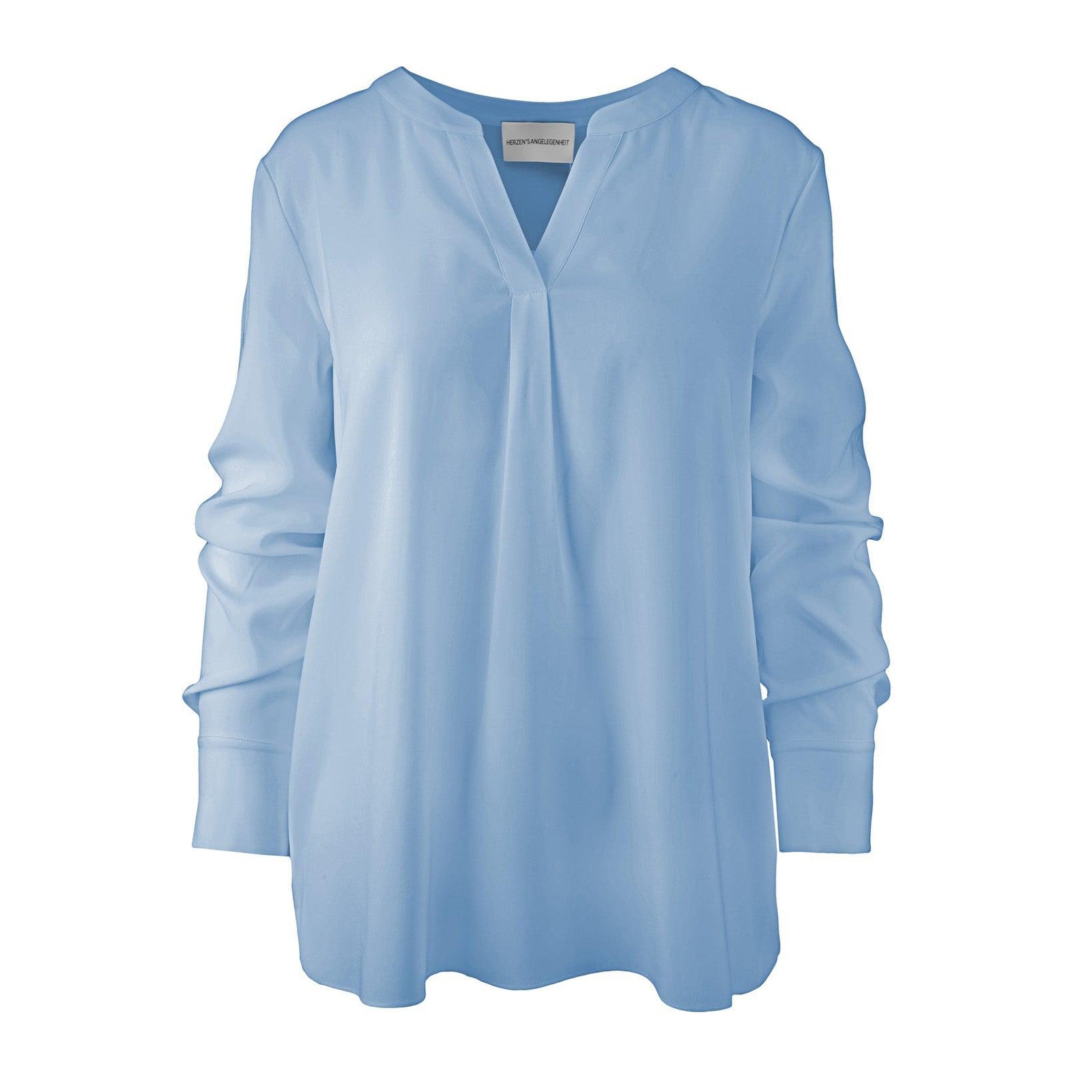 Seidenbluse mit V-Ausschnitt-herzensangelegenheit-Conrad Hasselbach Shoes & Garment