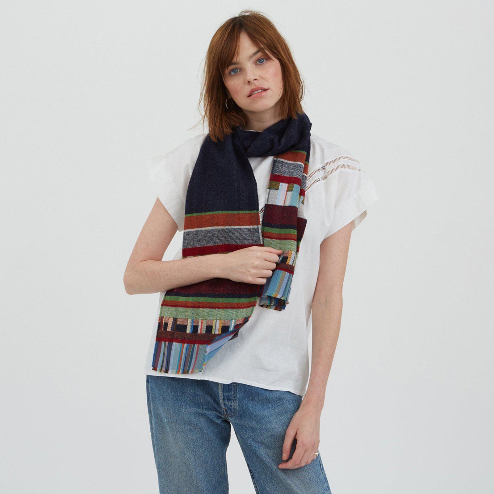 Silk And Lambswool Scarves-Wallace Sewell-Conrad Hasselbach Shoes & Garment