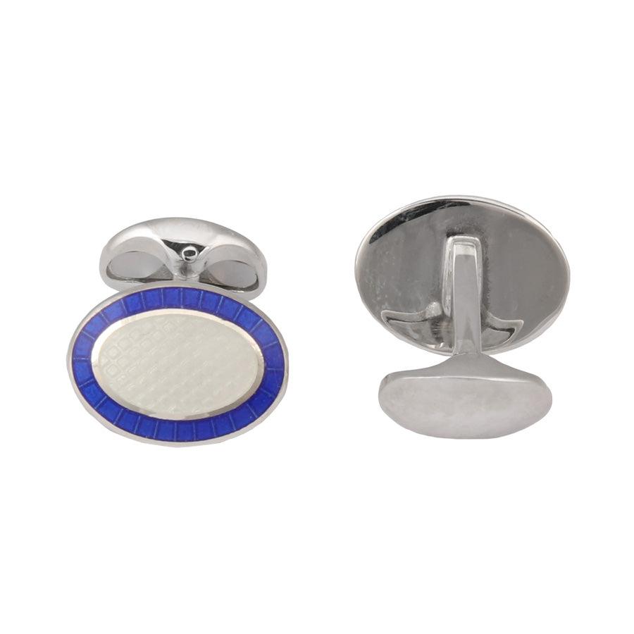 Sterling Silver Enamel Cufflinks-Deakin &amp; Francis-Conrad Hasselbach Shoes &amp; Garment