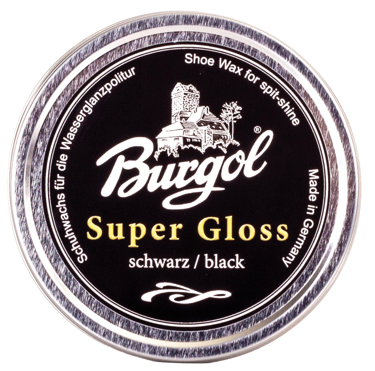 Super Gloss in der Metalldose 75ml-Burgol-Conrad Hasselbach Shoes &amp; Garment