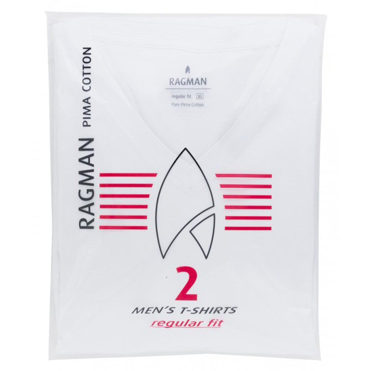 T-Shirts mit V-Ausschnitt - Doppelpack-Ragman-Conrad Hasselbach Shoes & Garment